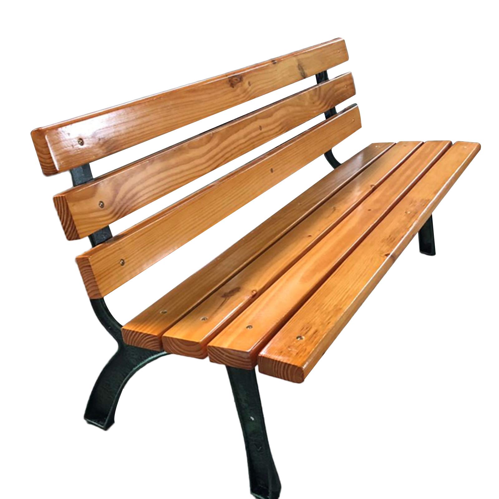 Buy Outdoor garden bench terrace furniture, Weatherproof solid wood slatted seats, Rustproof