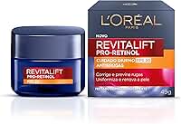 L'Oréal Paris Revitalift Pro-Retinol - Creme Facial Diurno Antirrugas, Renova a Pele,Uniformiza o Tom e Corrige Rugas com FPS 20, 49g