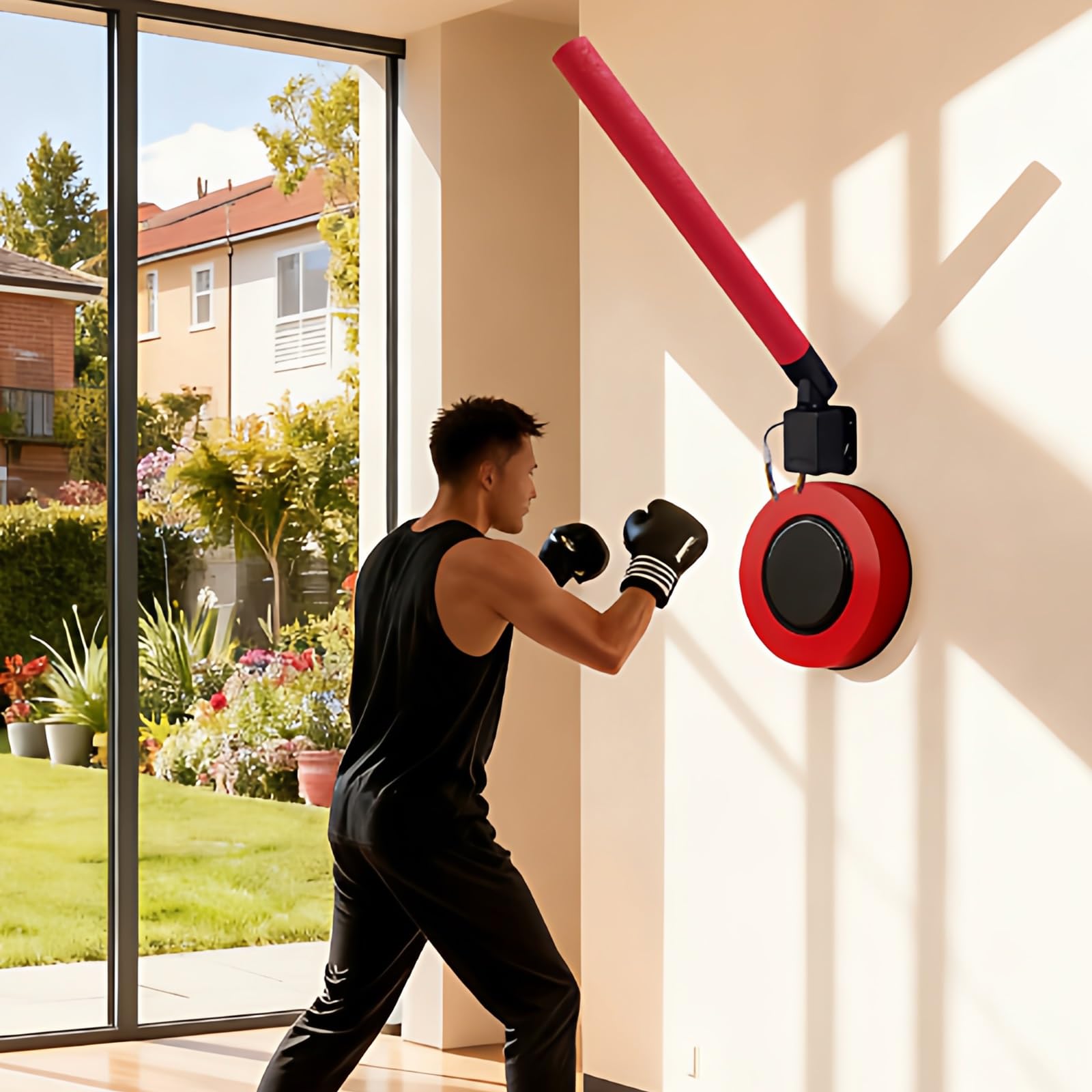 Bâton de réflexe de boxe mural connecté avec cible intelligente et batterie 4000 mAh