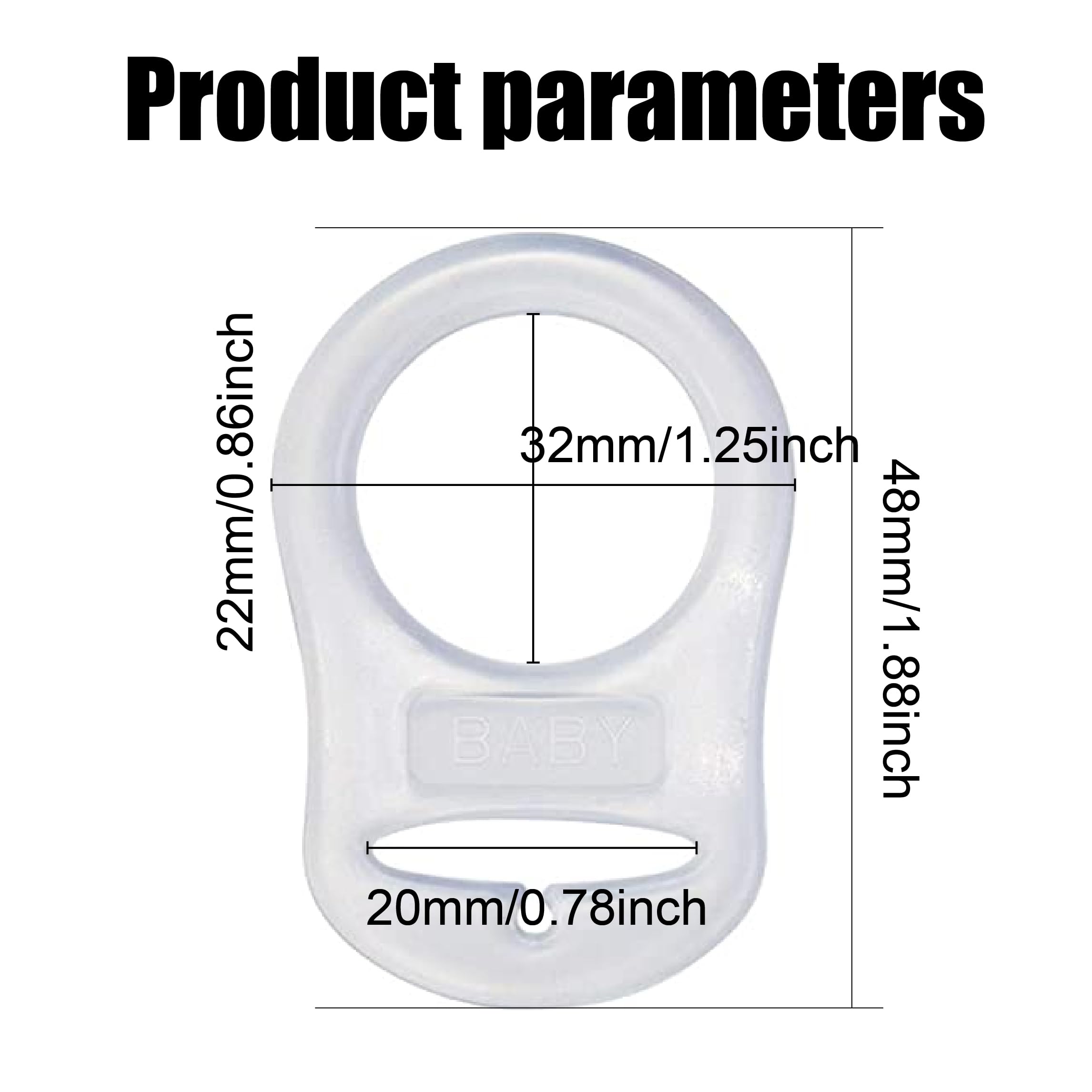 Adattatore per Clip Supporto Porta Ciuccio in Silicone, 4 Pezzi
