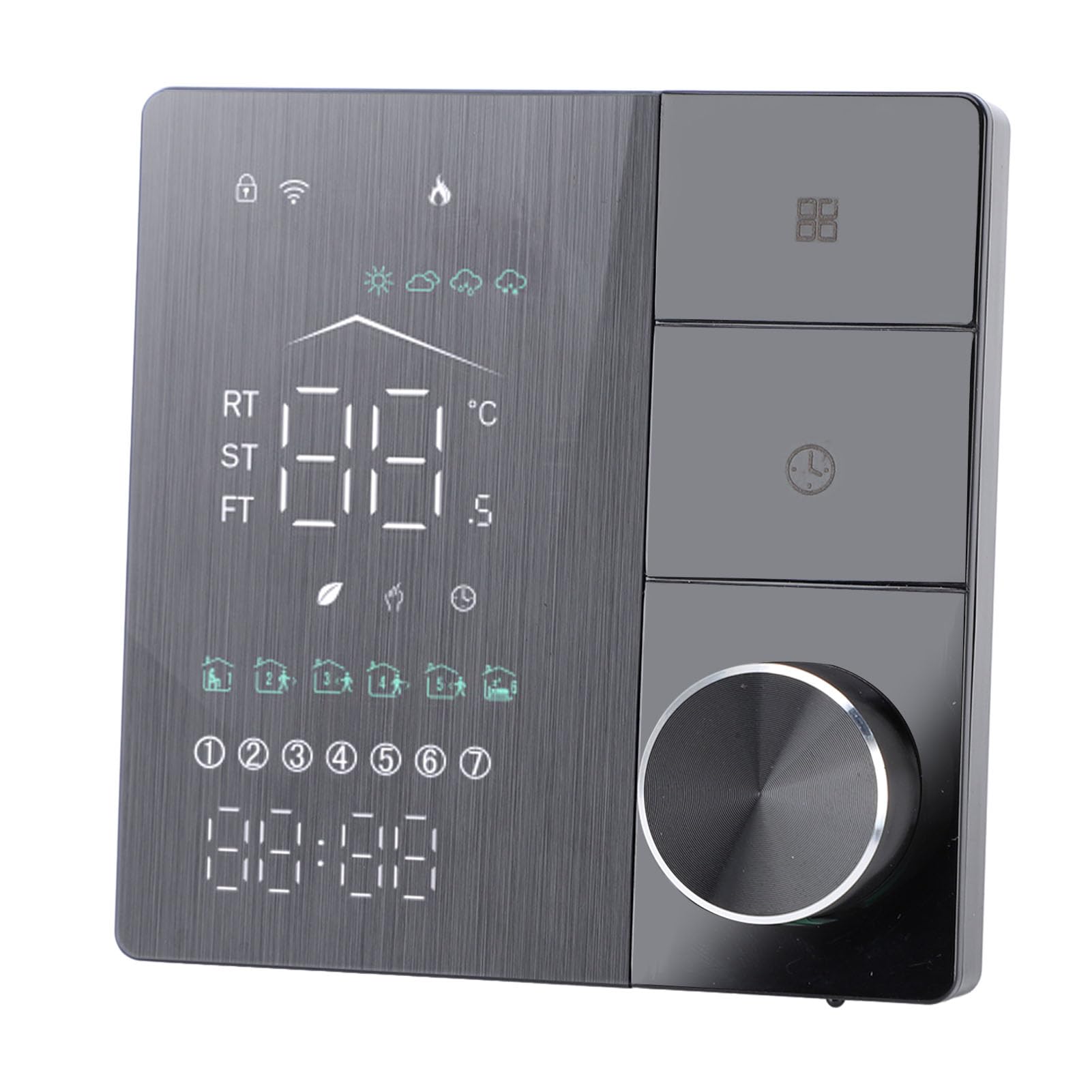 Hyuduo Intelligenter Elektrischer Heizungsthermostat mit KI-Technologie, Energiesparender Programmierbarer Digitaler Thermostat für Heimbüro, Wechselstrom 95 V–240 V, Sprachsteuerung für Xiao Ai