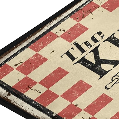 Miniatura 9 de Alfombra de pasillo de lavandería de granja, antifatiga, color negro, antideslizante, lavable, alfombra para el piso de la cocina del hogar, 39 x 20