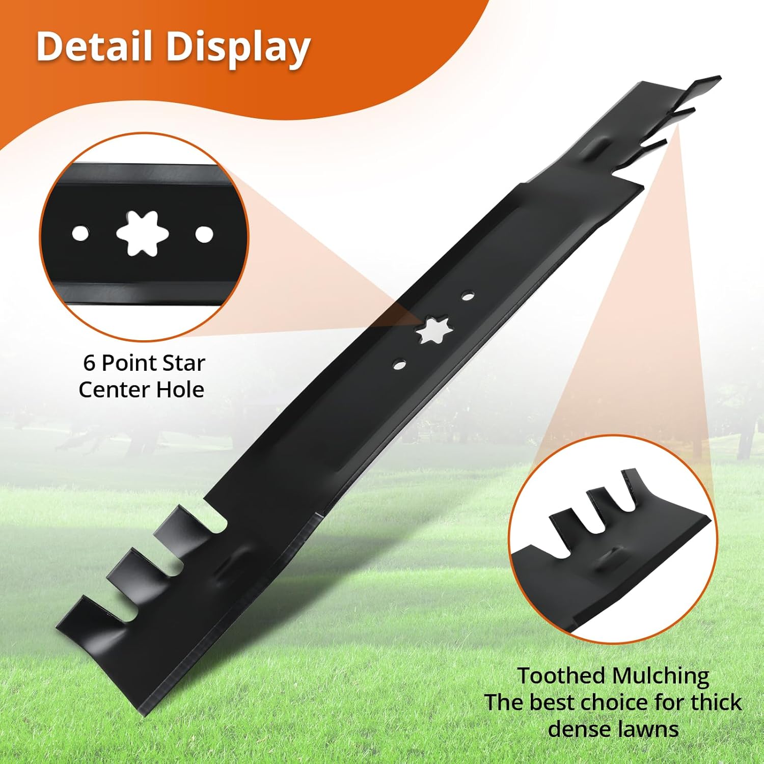 942-0616 Mower Blade Fits for Cub-Cad et 42" Deck XT1-LT42, XT2-LX42, 942-04308-X Mulching Blades Compatible with Super Bronco 42 Hydro, TB42, Craftsman T1000, T1200, Replace 942-04126-X