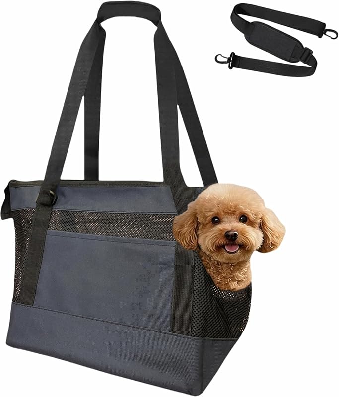 Bolsa de Transporte para Cães Pequenos e Gatos NALIYOUHU com Tela Respirável e Guia de Segurança 9,5 kg