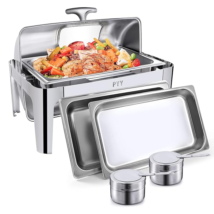 Buy PYY Roll Top Chafing Dish Buffet Set Professional Chaffing Server Set Commercial Chafer