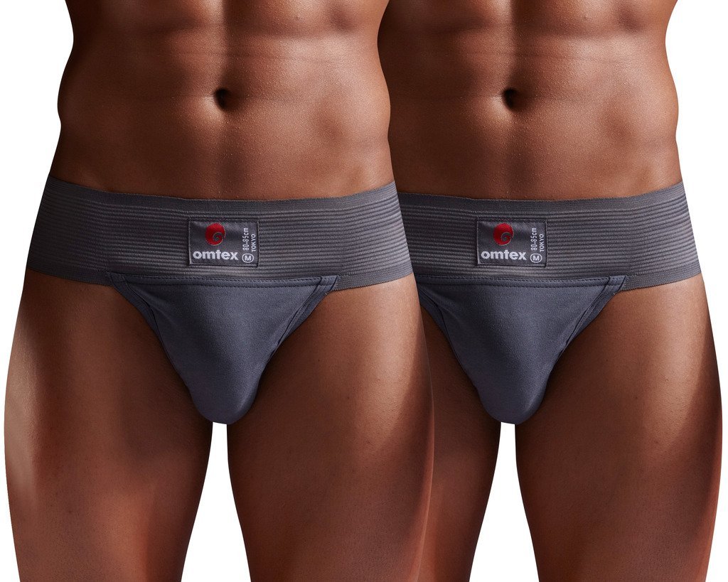 omtex Men's Athletic Tokyo Cotton Stretchable Supporter Back Covered with Cup Pocket, Ideal for Workout and Sports Quick Dry Moisture Wicking Underwear (Pack of 2), Grey, Small-picture-12
