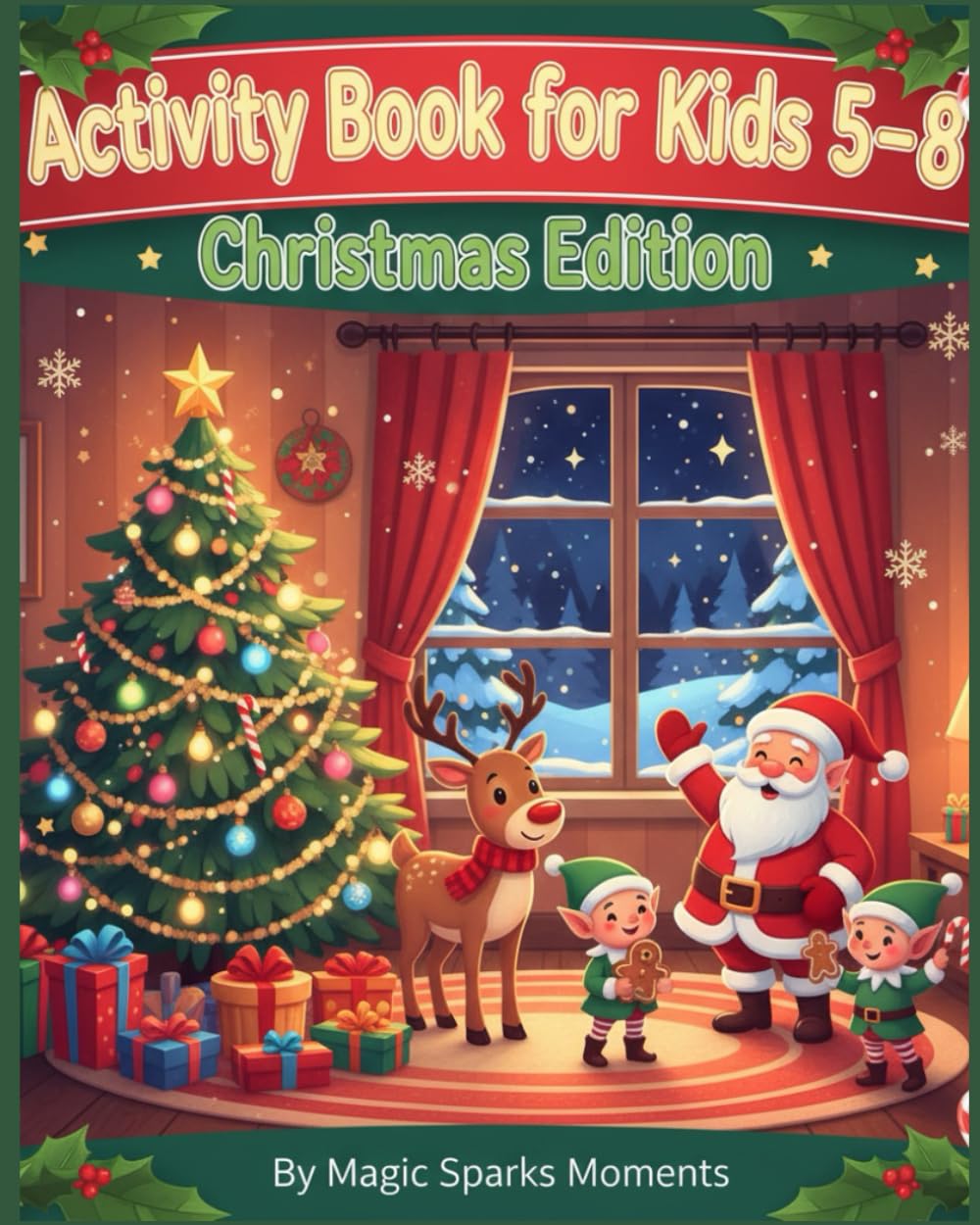 Christmas Activity Book for Kids Ages 5–8: Fun Christmas Coloring, Tracing, Matching, Counting & Creative Holiday Activities