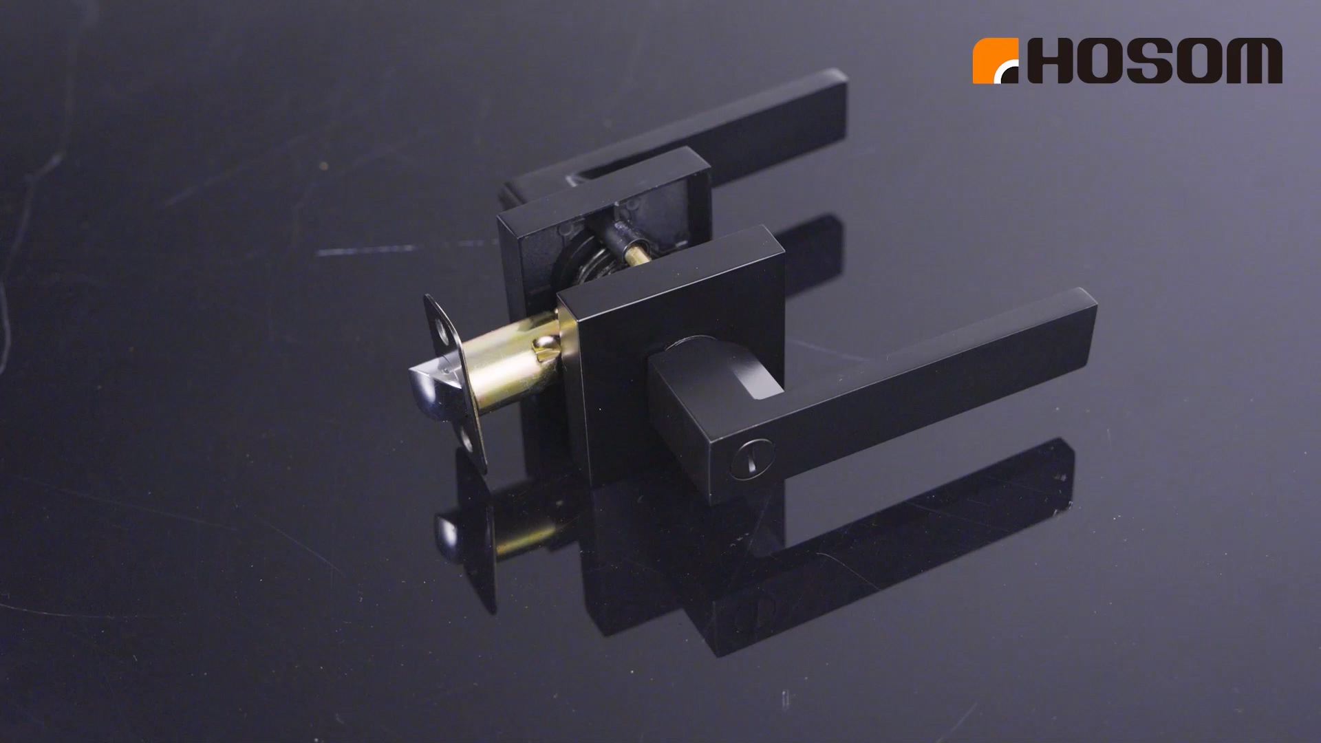 Heavy Duty Door Lever Door Lock Square Lever Door Handles Righ Left Handing Lever Set Matte Black Finish Passage Door Levers Dummy Door Lever Set Interior Keyless Non Locking Levers - View #5