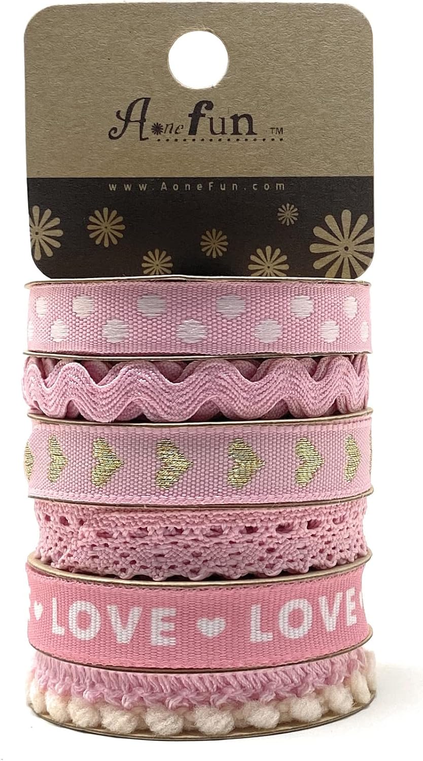 Amazon.com: Pink Ribbon - Ribbons for Crafts Assorted Ribbon for Hair ...