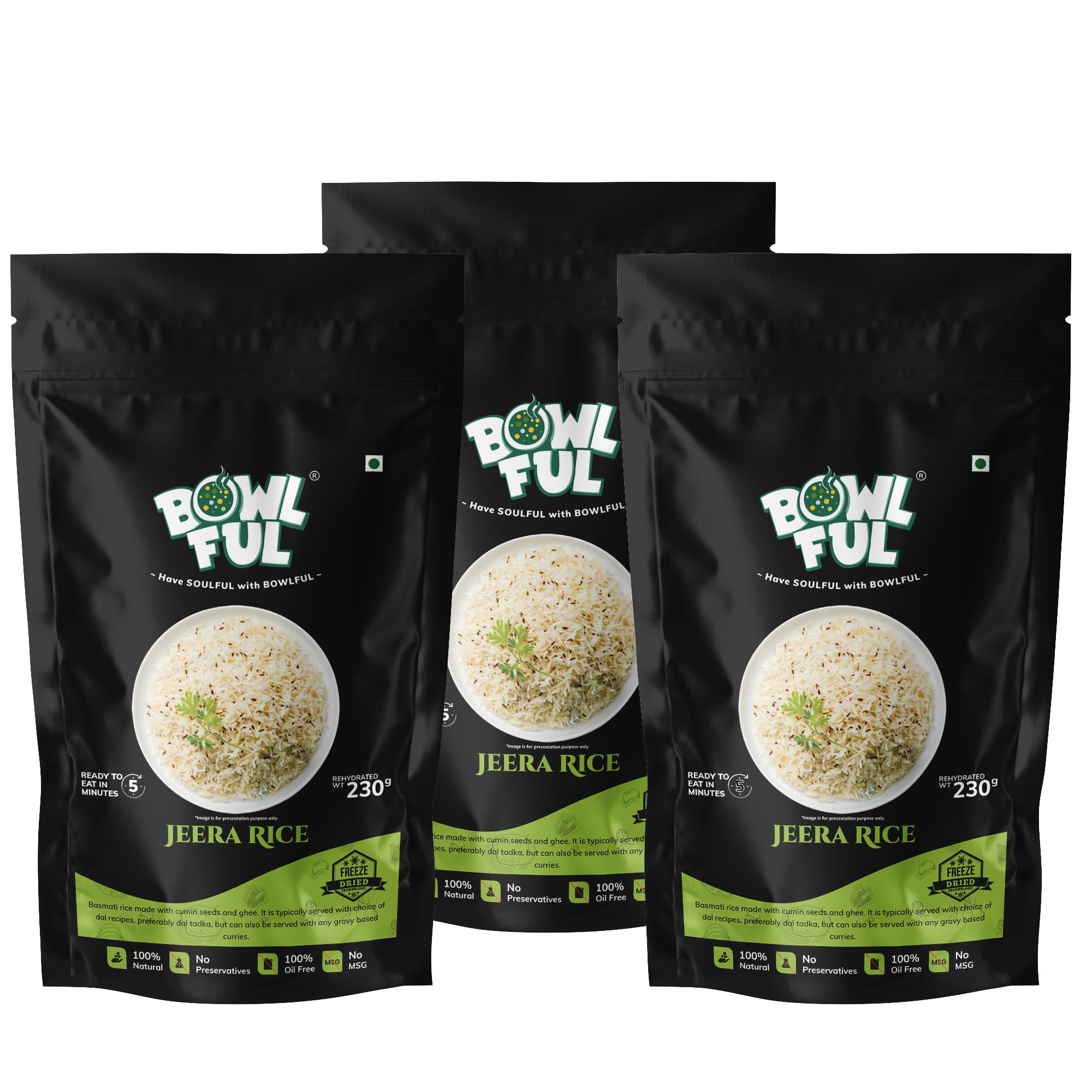 Bowlful Jeera Rice, 75 GMS, Long Basmati Rice with Cumin | Pure Natural, Freeze Dried Food (Pack of 3) (B09MQDM4DC) Amazon Price History, Amazon Price Tracker