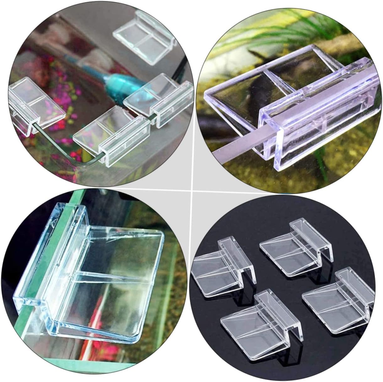 BESPORTBLE 20pcs Acrylic Support Bracket for Aquarium Cover Transparent Fish Tank Cover Frame Holder for Tank for Open and Reptile Habitats