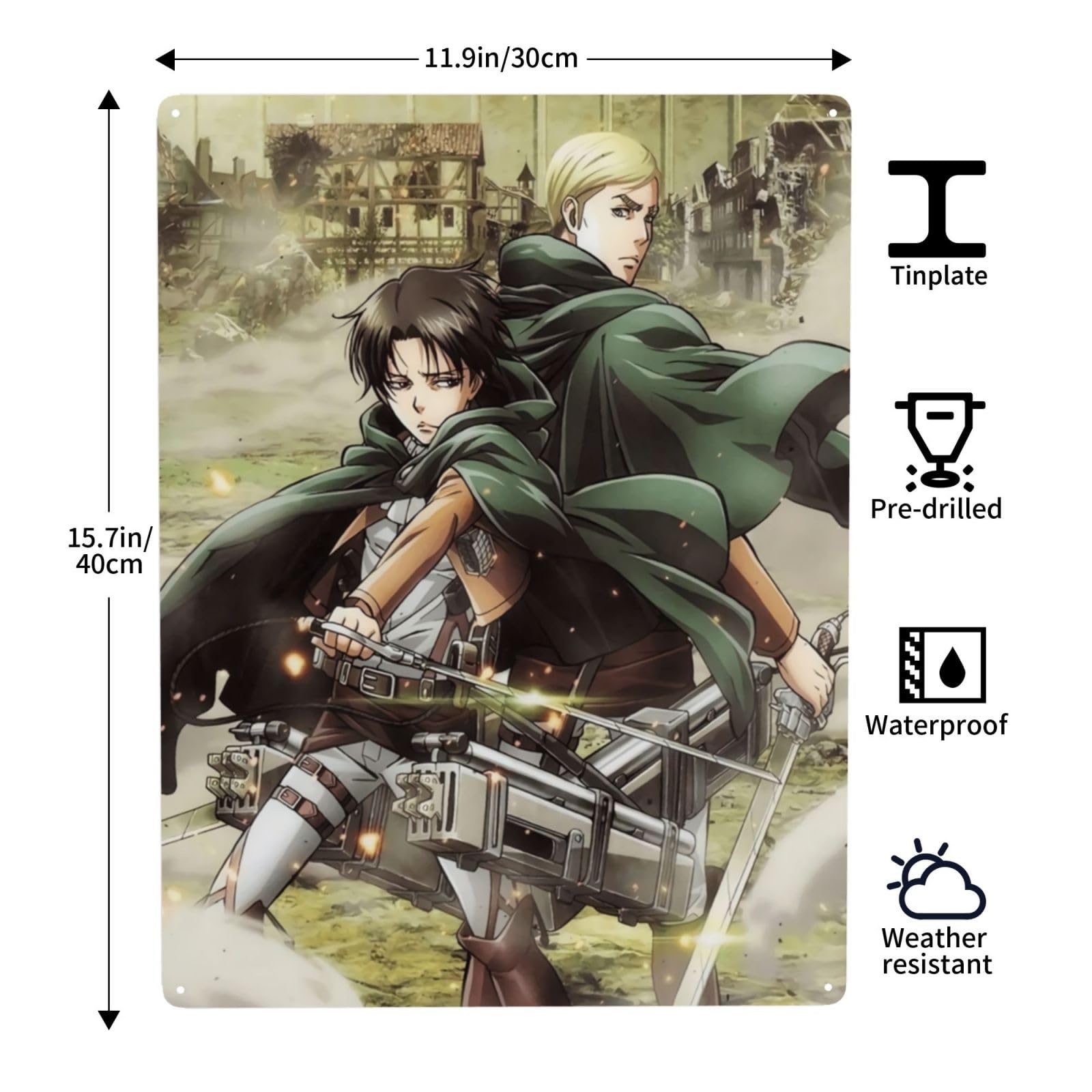 進撃の巨人　エルヴィン　メタルアート　メタルポスター 進撃の巨人 エルヴィン メタルアート メタルポスター キャラクターグッズ