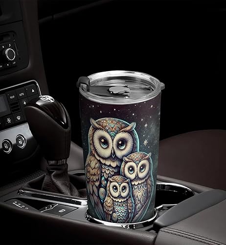 Miniatura 5 de 64HYDRO Vaso de café de 20 onzas con diseño de búho estrellado, regalo para los amantes de los búhos, vaso de café para mujeres, taza de café