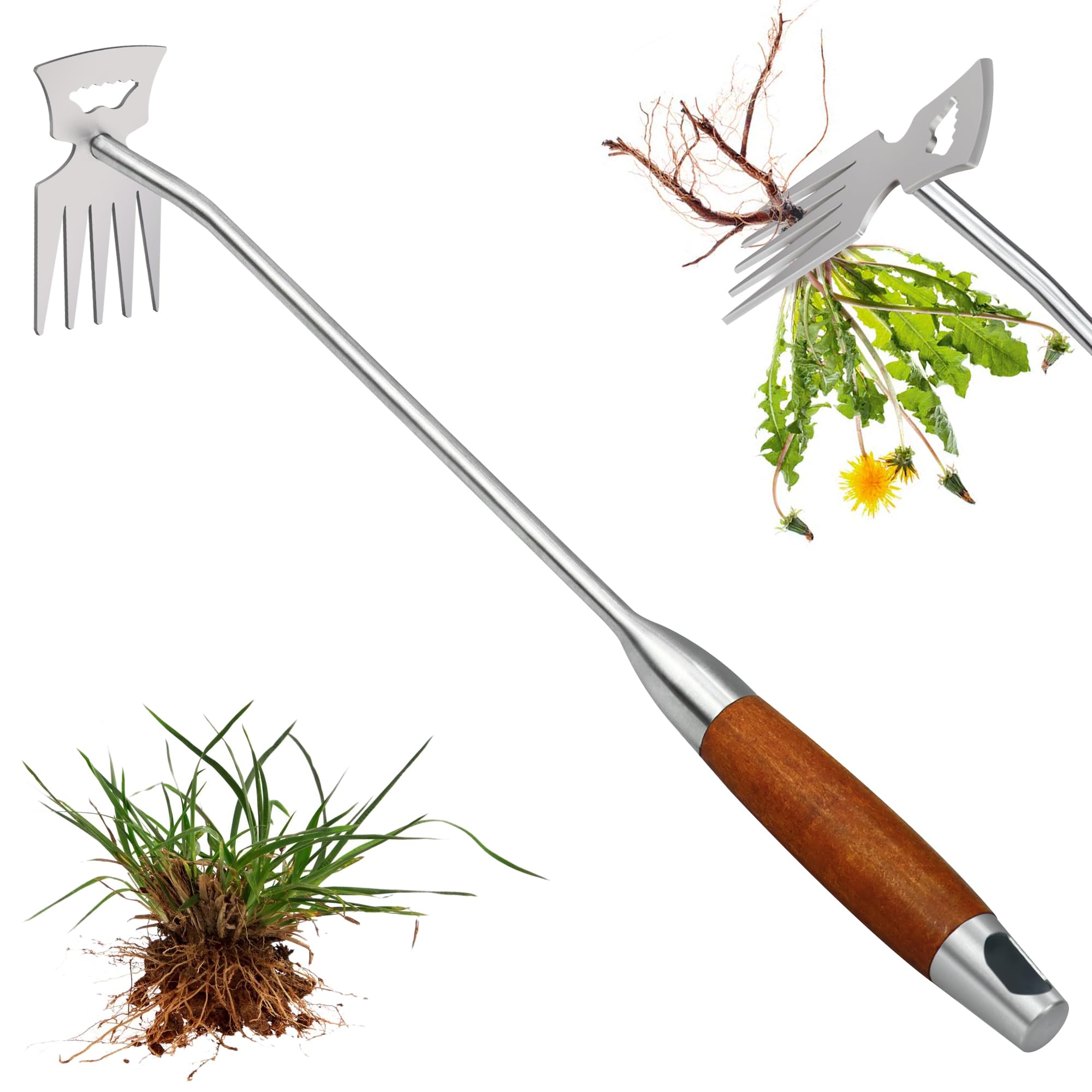Iron Weeding Rake 5/6/7/8 Teeth – Heavy Duty Garden Tool For Uprooting ...
