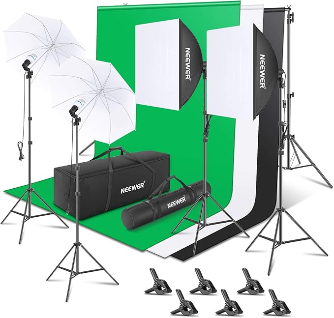 NEEWER [Basic Version] Photography Backdrop Lighting Kit