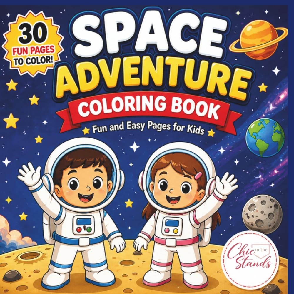 Astronaut Adventure Coloring Book: Fun and Easy Pages for Kids
