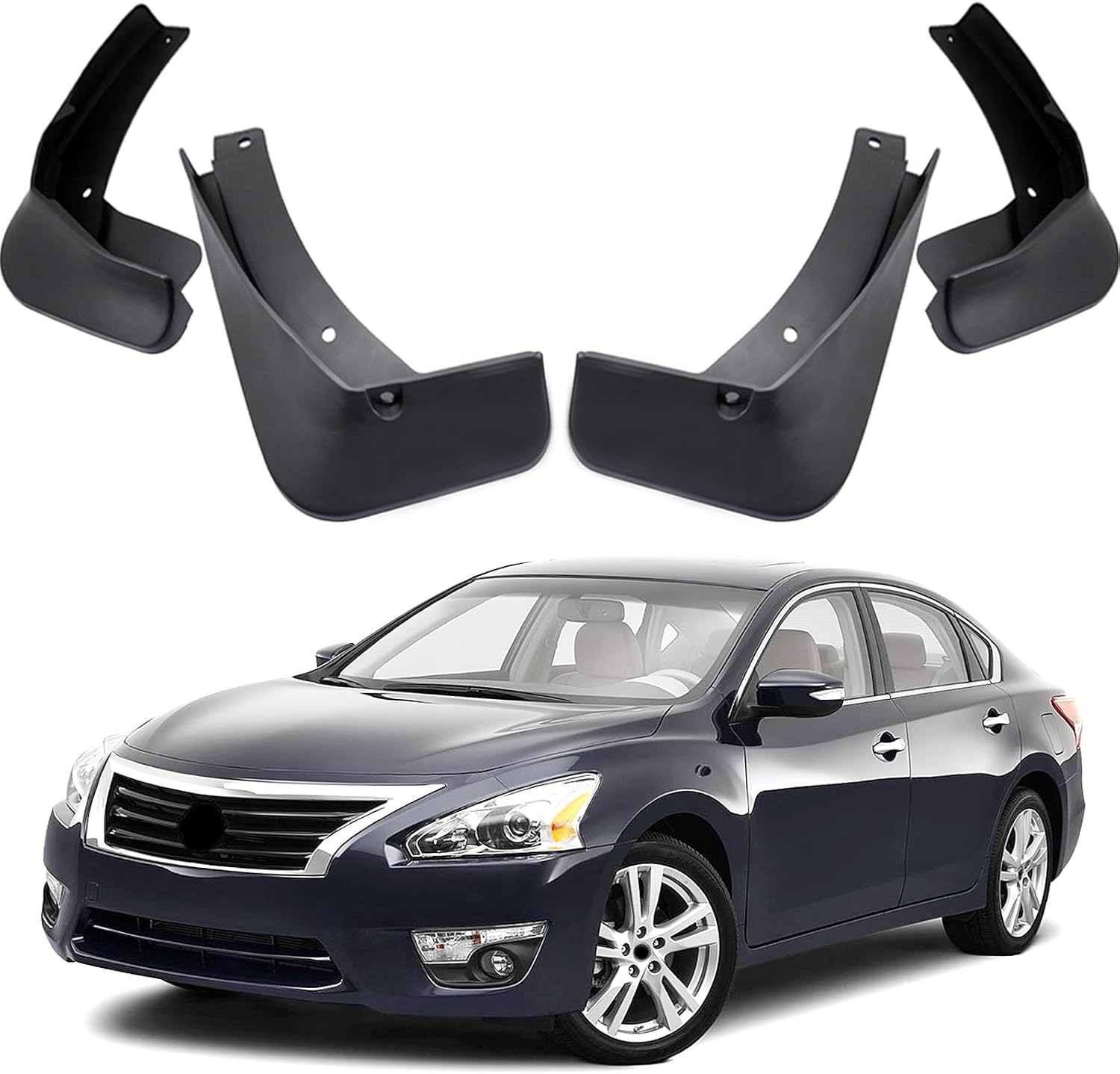 Mudguards Mud Flaps Splash Guards Fenders Compatible with 2013-2018 Nissan Altima Sedan, 4pcs Mud Guard Kit, Black