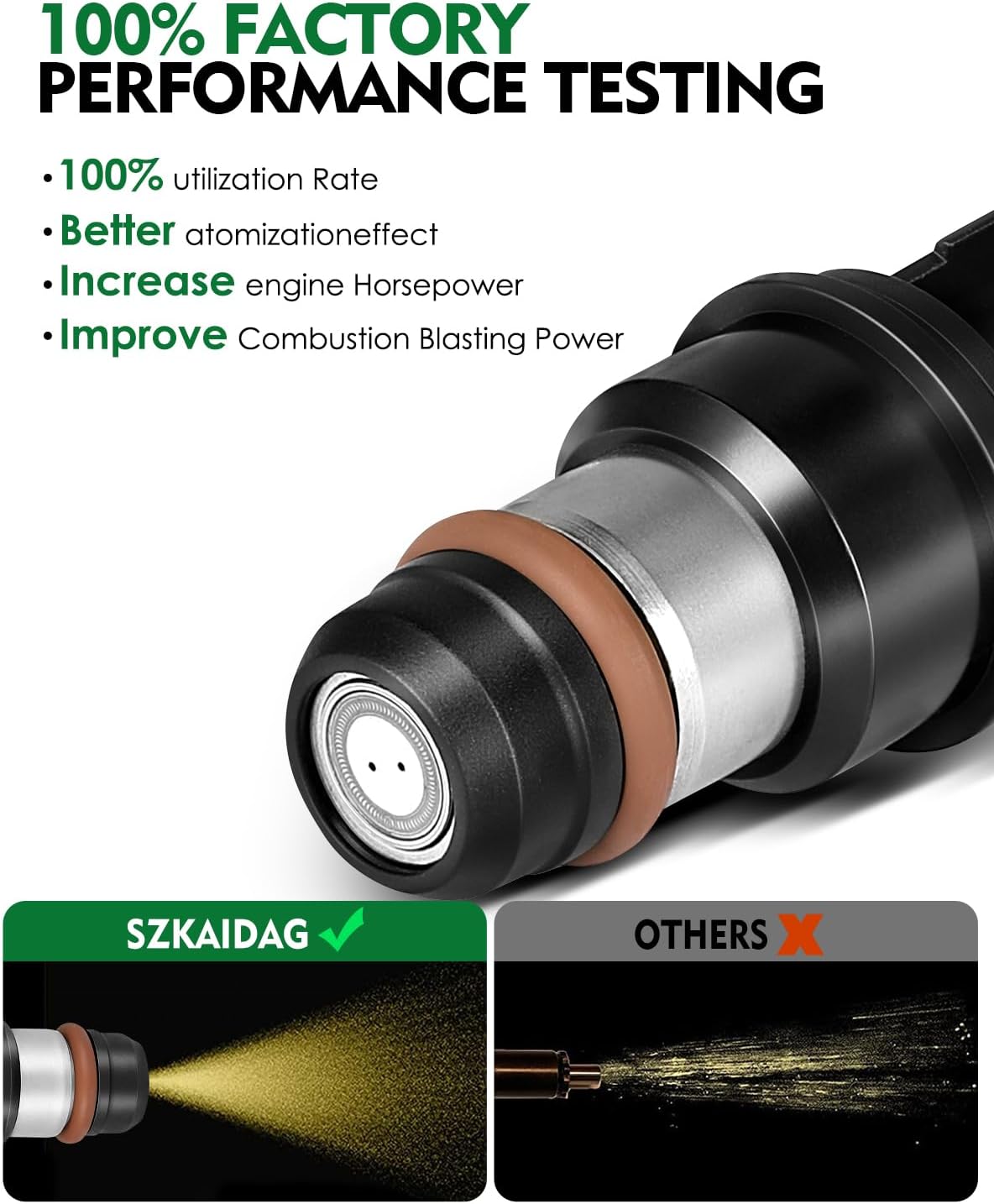 Fuel Injectors for:-Chevy Silverado Express 1500 2500 3500 HD for:-GMC Sierra Savana Yukon for:-Cadillac Escalade for:-Hummer H2 for:-Buick Rainier 2001-2007 4.8L 5.3L 6.0L, OE# 17113553 8Pcs