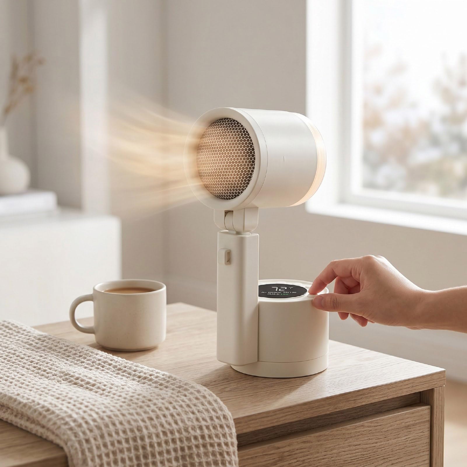 Ventilador de Escritorio USB para Dormitorio Oficina, Plegable