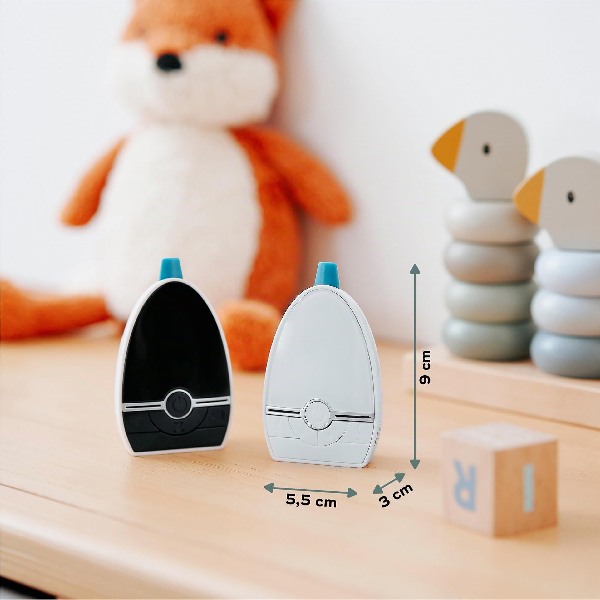 Babymoov Babyphone Audio Expert Care, Mode VOX, Veilleuse intégrée, Faible émissions d'ondes, Compact, Portée 1000 m