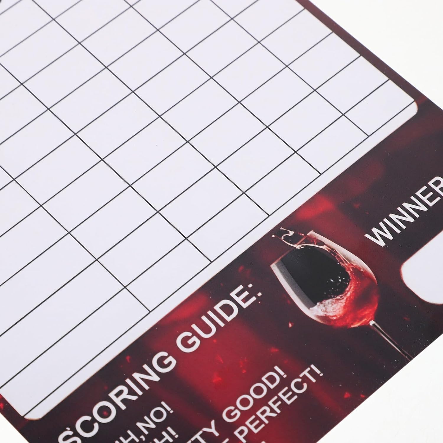 Beavorty 30pcs Wine Tasting Assessment Cards with Flavor Notes Scoring and Rating Sheets for Wine Party Events and Classes