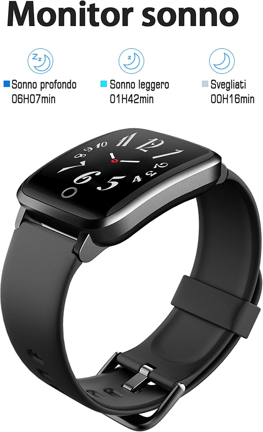 ZOSKVEE Smartwatch, IP68 Impermeabile,Uomo Donna Fitness, 11 modalità Sportive, Monitoraggio del Battito Cardiaco Sonno Ciclo Mestruale Pedometro, Notifiche Whatsapp, Compatibile con Android/iOS ZOSKVEE Smartwatch, IP68 Impermeabile,Uomo Donna Fitness, 11 modalità Sportive, Monitoraggio del Battito Cardiaco Sonno Ciclo Mestruale Pedometro, Notifiche Whatsapp, Compatibile con Android/iOS