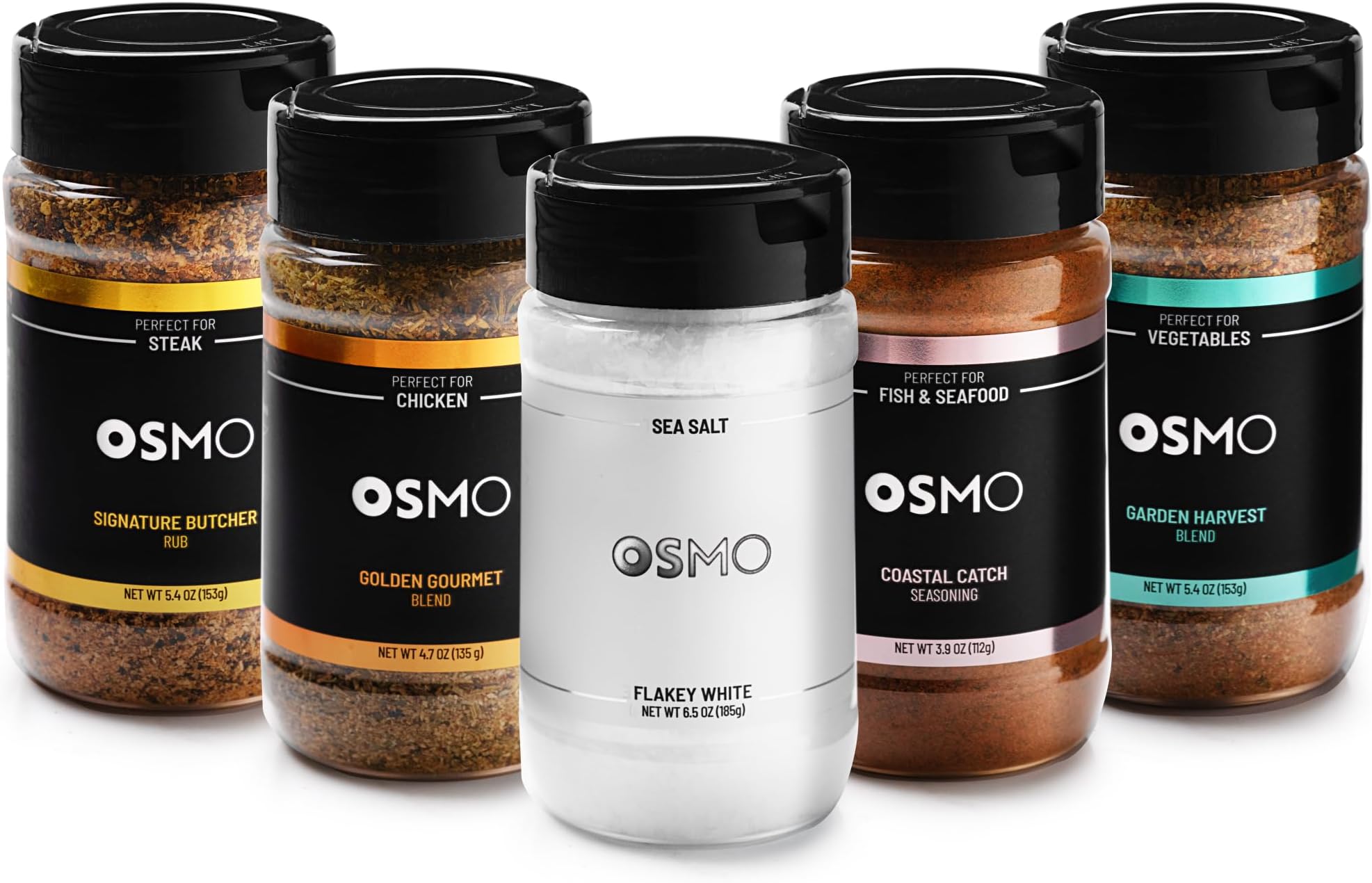 - Seasonings and Sea Salt Bundle By Chef Nick DiGiovanni, Flakey White Sea Salt, Signature Butcher Rub, Golden Gourmet Blend, Coastal Catch Seasoning & Garden Harvest Blend (Pack of 5)