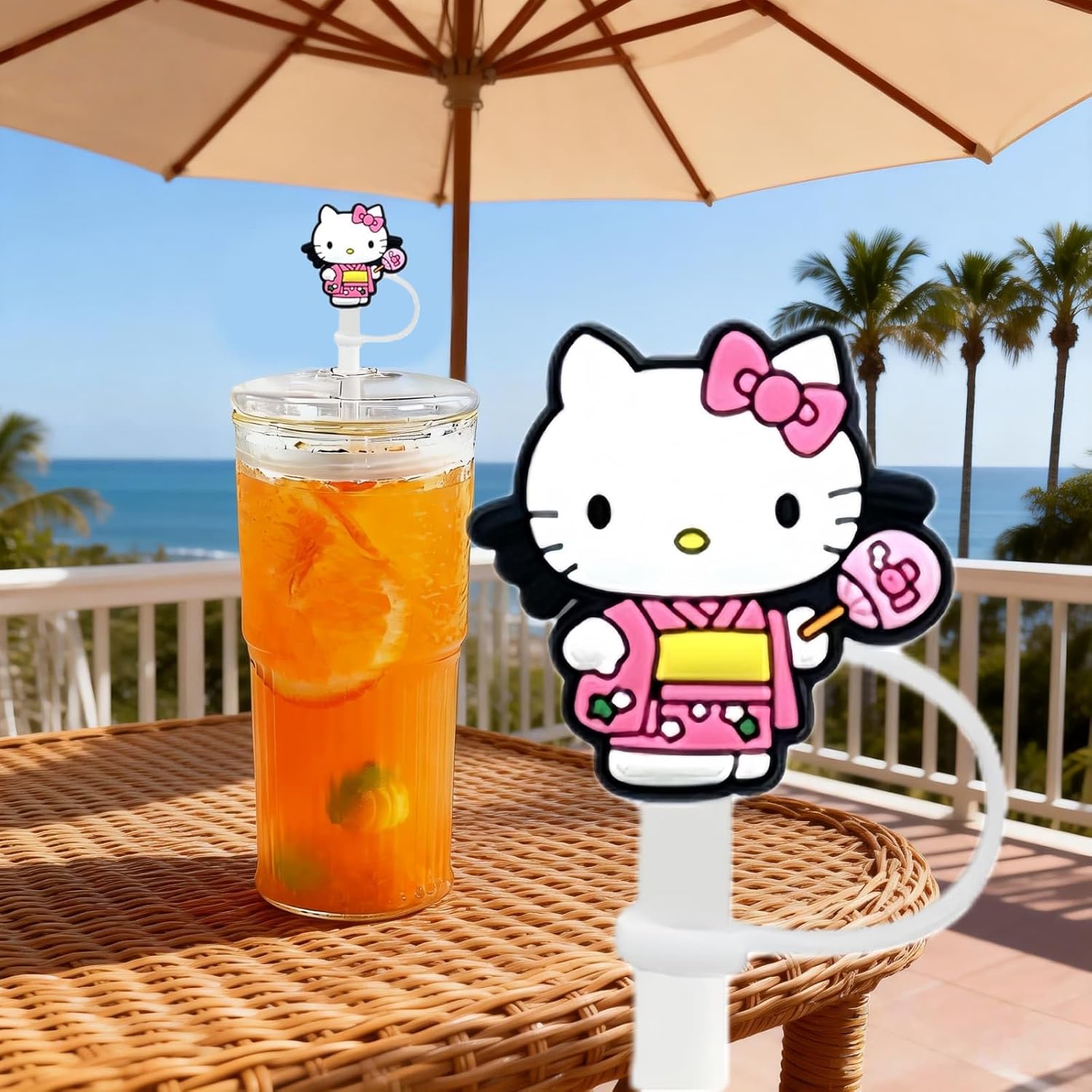 20Pcs Cartoon Straw Covers Cap for Tumblers Cup, 0.4in Diameter Silicone Straw Covers, Straw Tip Covers for Drinking Straws, Dust-Proof Reusable Straw Covers Accessories - Image 5