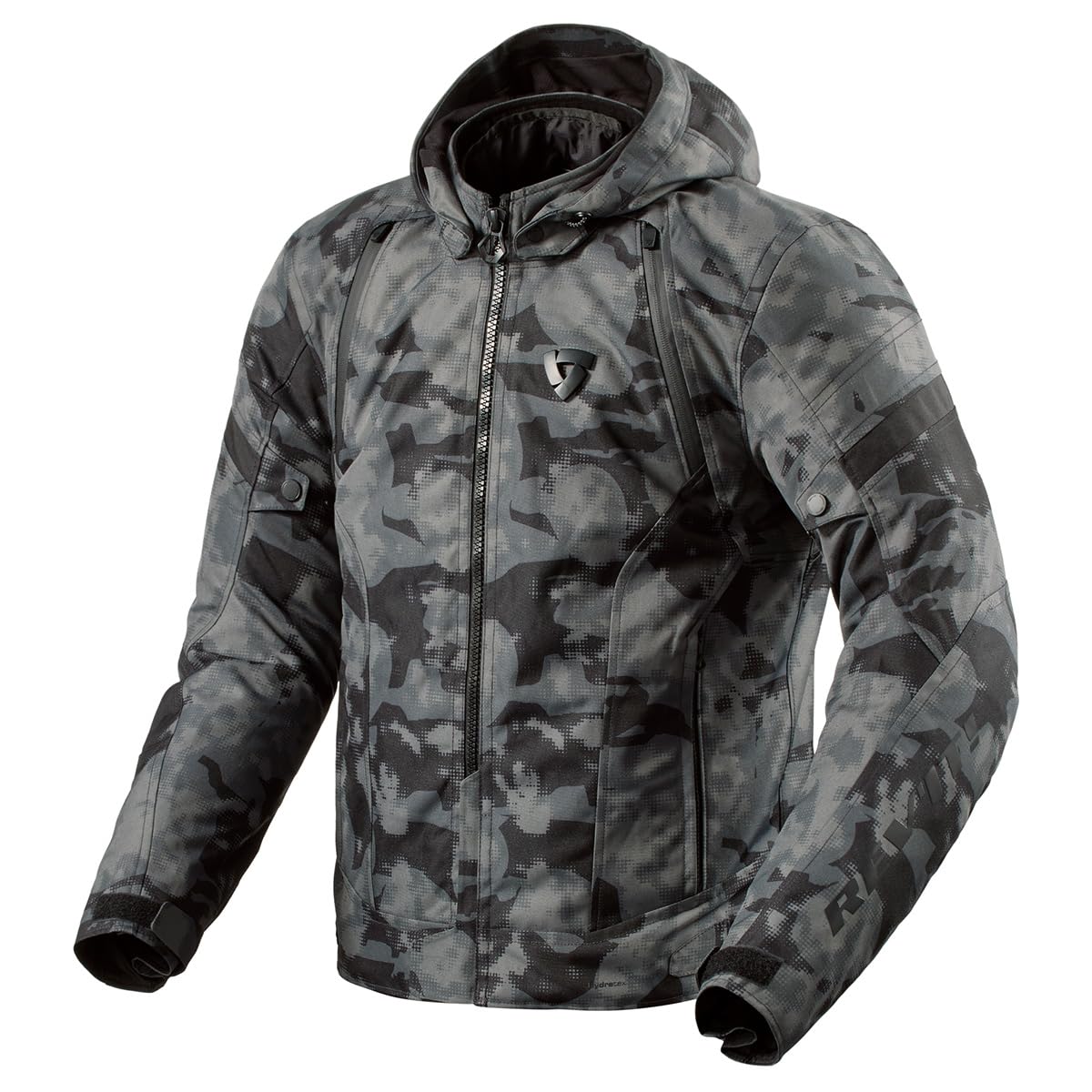 REVIT Mens Flare 3 H2O Urban Sport Motorcycle Jacket Camo Dark Grey - Large