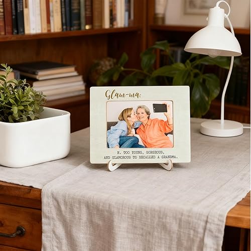 Miniatura 6 de Marco de fotos de regalos glamorosos para abuela, de 4 x 6 pulgadas, regalos para abuela de nietos, regalo de abuela para cumpleaños, Navidad,