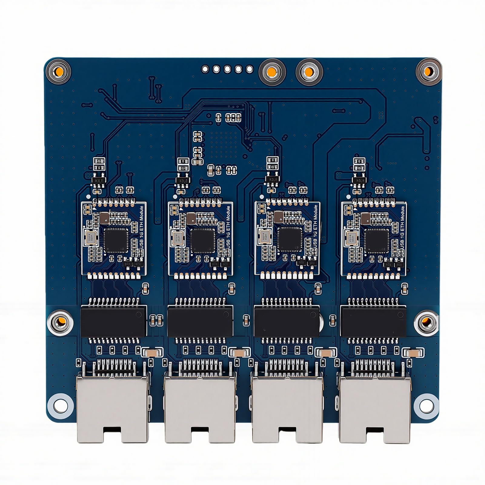 Fabater Karta PCIe do 4-kanałowej Gigabit ETH z funkcją Plug and Play dla Wydajnego Urządzenia Sieciowego RasPi 5 o Wysokiej Kompatybilności