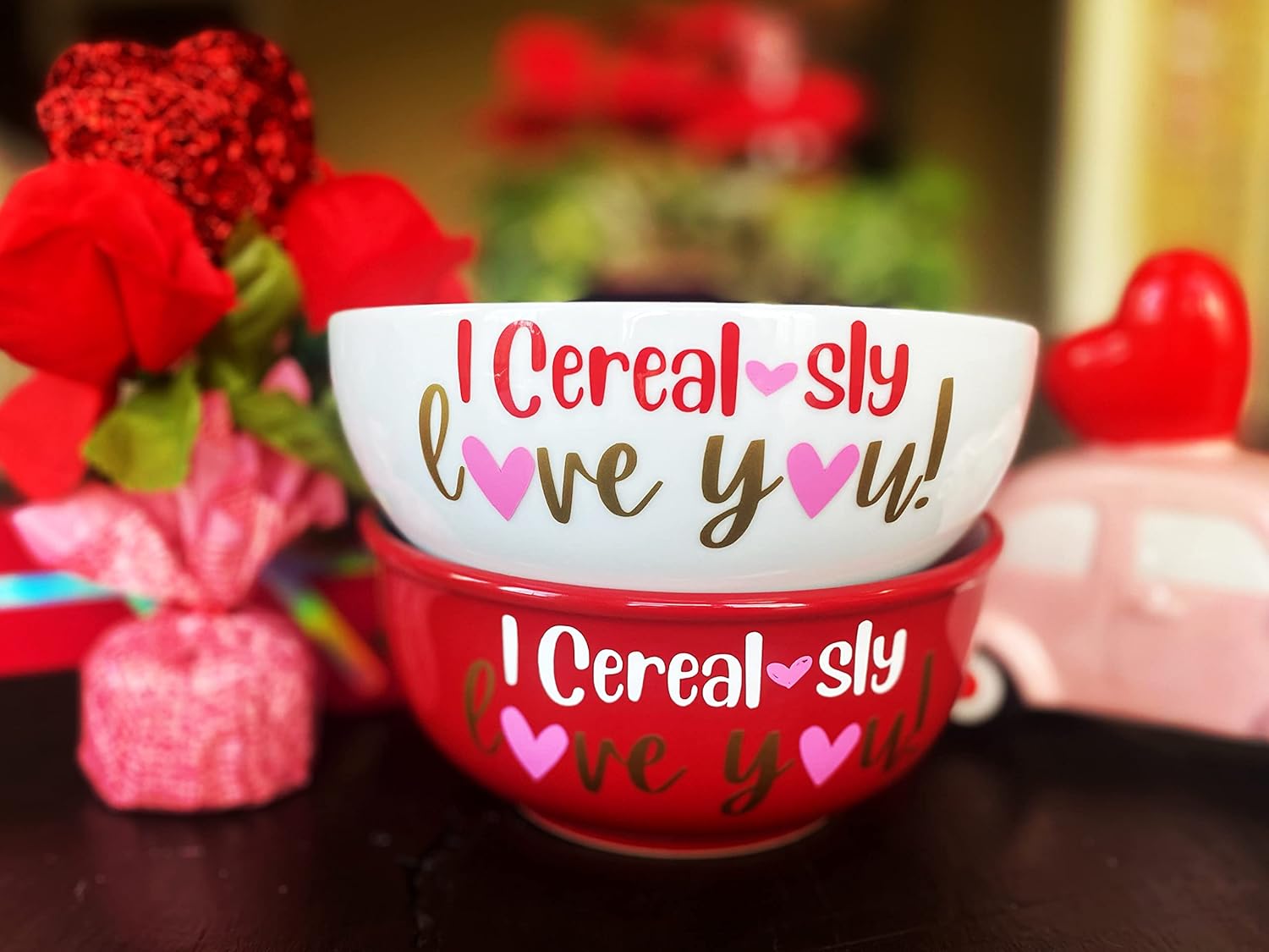 I cereously love you. Valentine’s Day cereal bowl