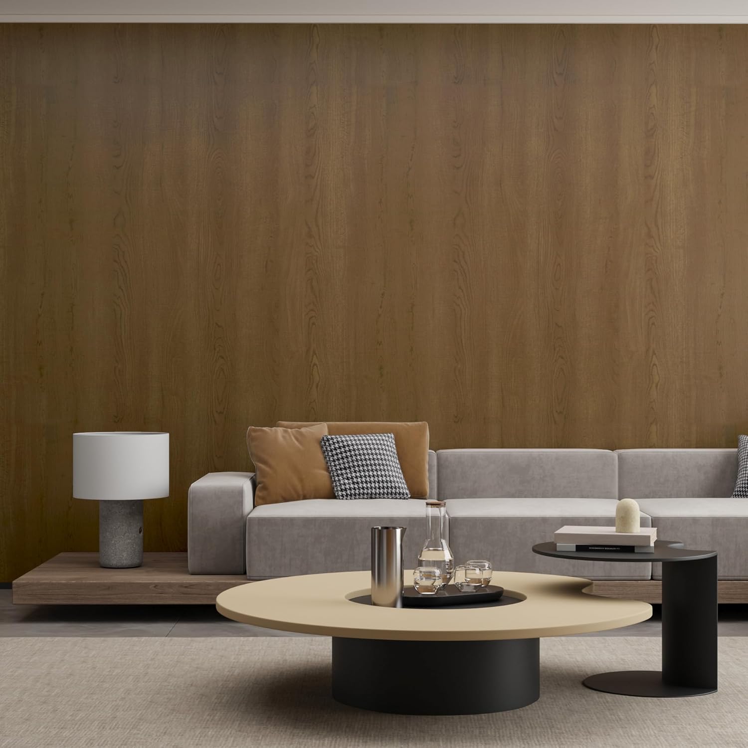 JSEVEM Brown Wood Grain Contact Paper Thicken Wooden Peel and Stick Wallpaper Waterproof Faux Wood Vinyl Wrap Self Adhesive Removable Wall Cover for Countertops Cabinets Shelf Furniture 16"×354"