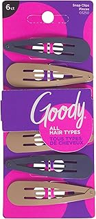 Goody 1940857 Classics Contour Clip, Medium, Sandswirl ' 6 Units