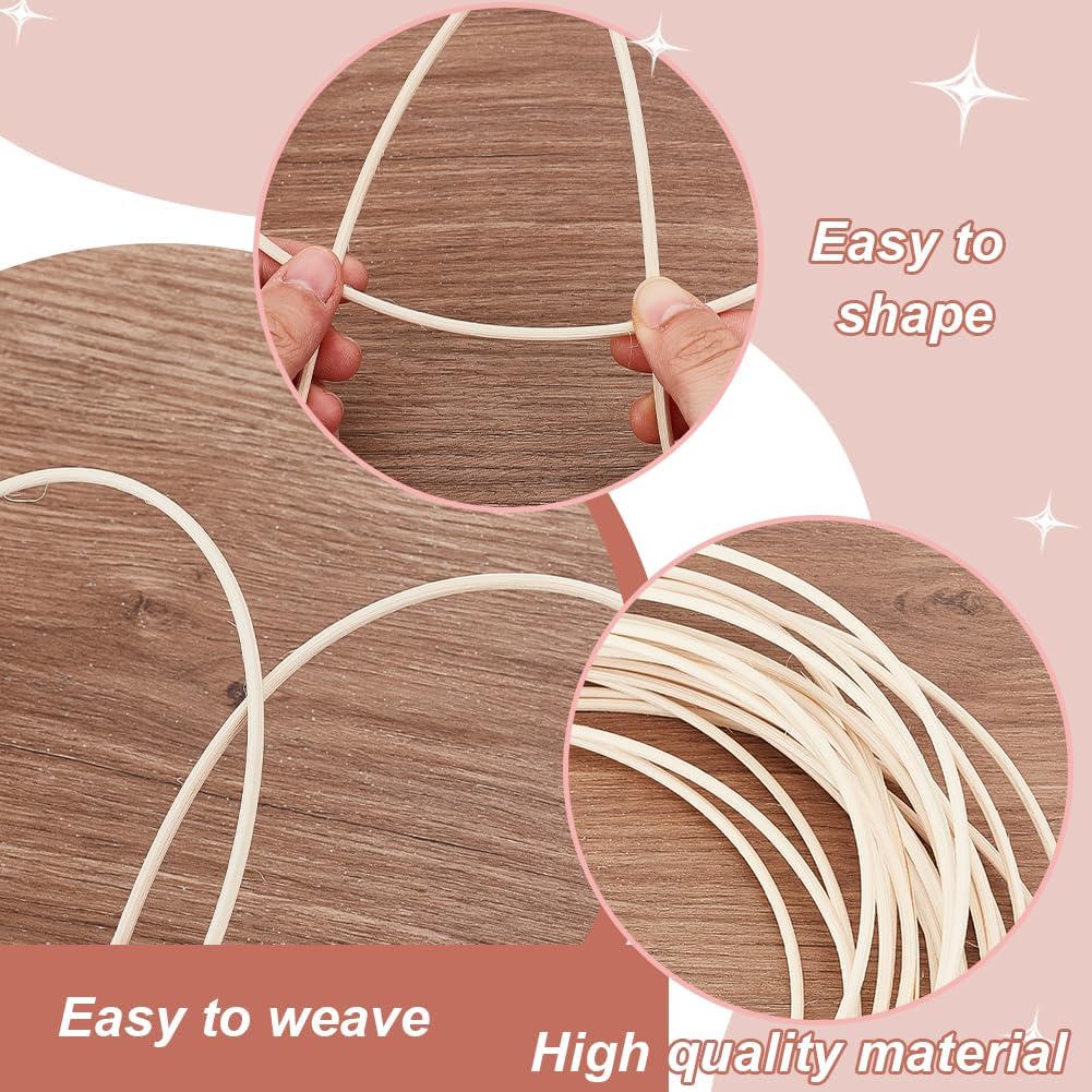 AHANDMAKER Basket Weaving Round Rattan for Basket Furniture Making Chair Weaving Repairing DIY Craft