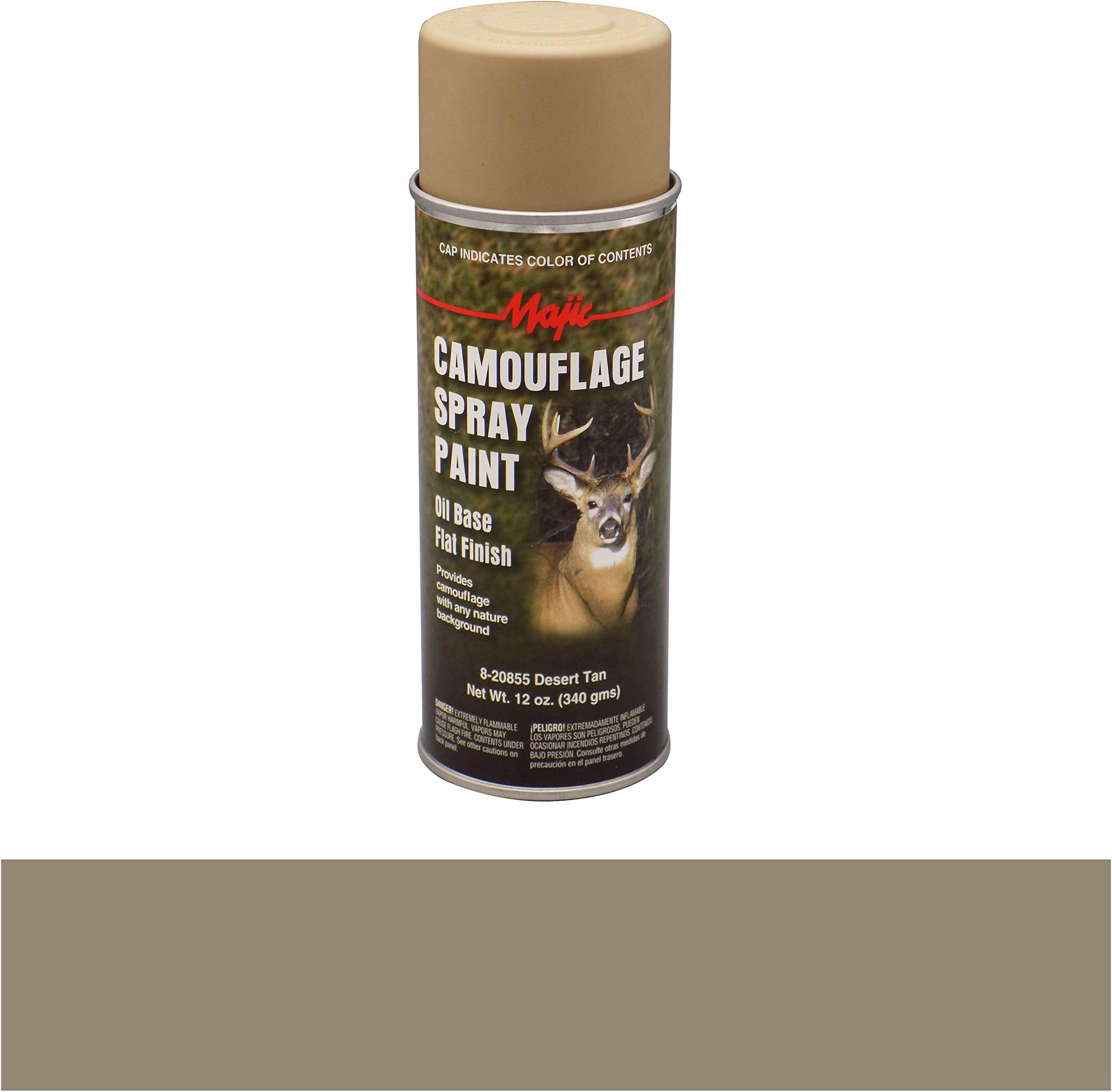 MajicPaints 8-20855-8 Camouflage Spray Paint, Aerosol, Desert Tan