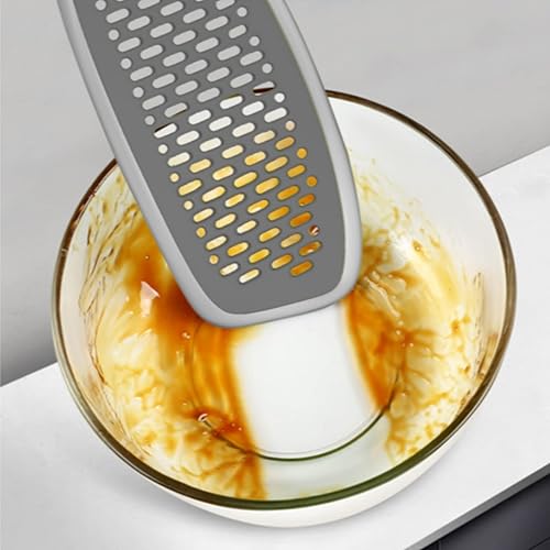 Miniatura 4 de EZ - Escobilla de cocina con colador de silicona para alimentos, agarres largos, raspadores antideslizantes para ollas, sartenes, cuencos y