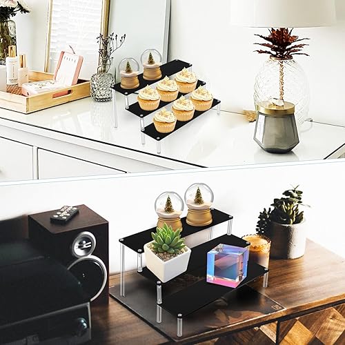 Miniatura 7 de Cabilock Soporte elevador de acrílico con niveles para figuras, juguetes y organizador de tocador