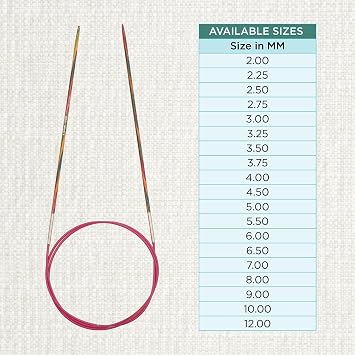 KNITPRO 40 cm x 2 mm Symfonie Fixed Circular Needles, Multi-Color