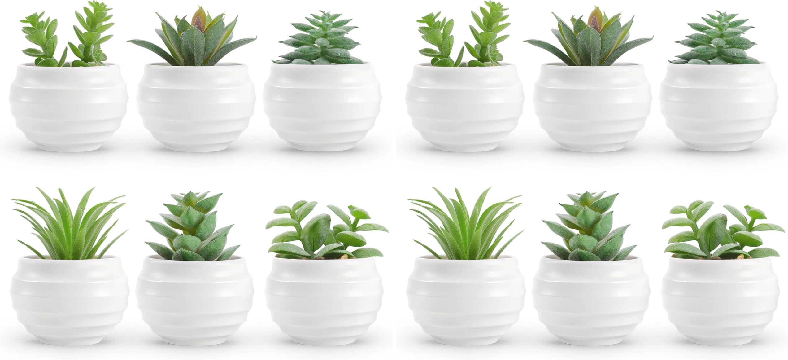 Der Rose 6 Pack Succulents Fake Plants for Bedroom Bathroom Home Decor