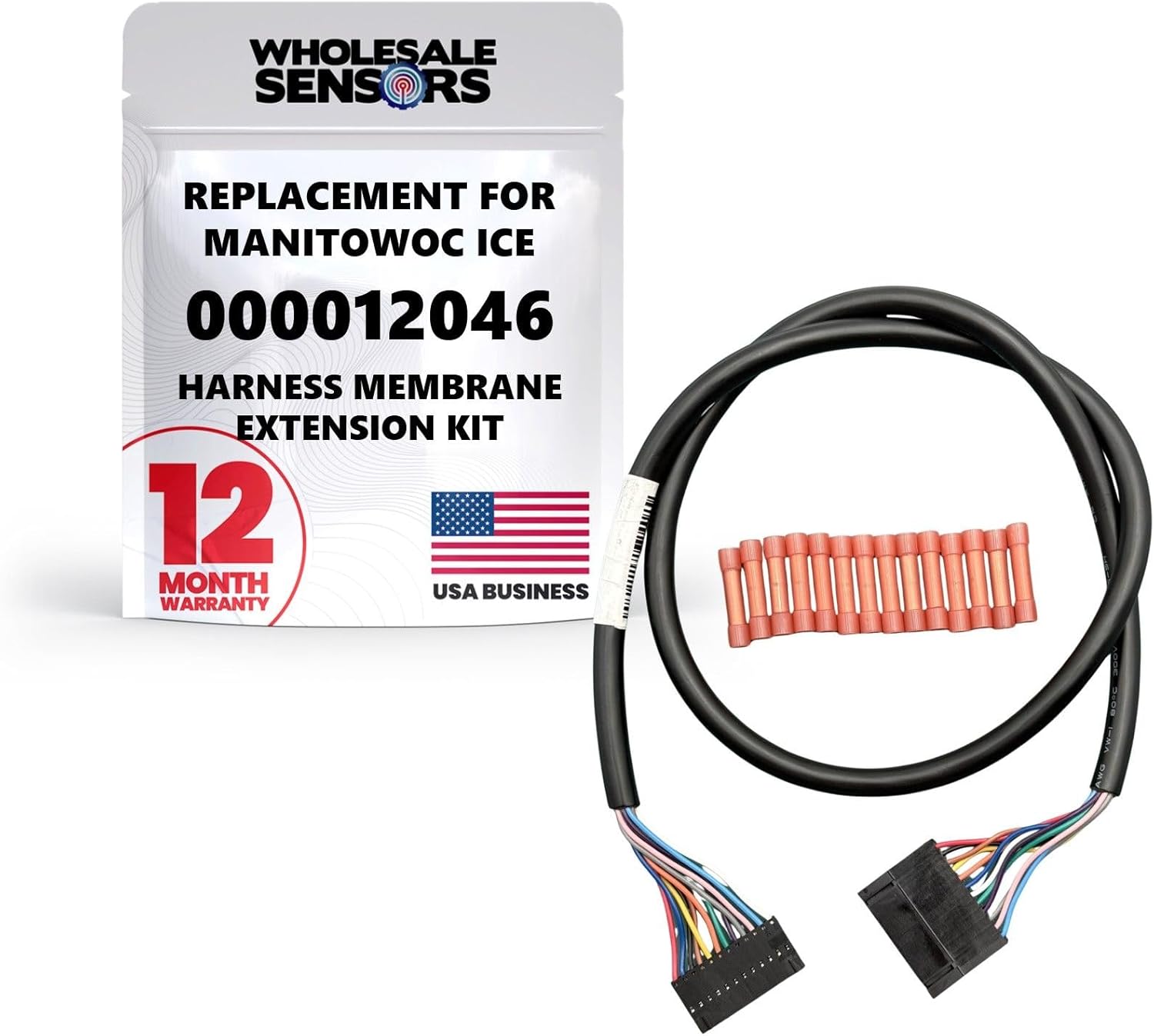 Replacement for Manitowoc Ice 000012046 Harness Membrane Extension Kit, 12 Month Warranty & Made in the USA