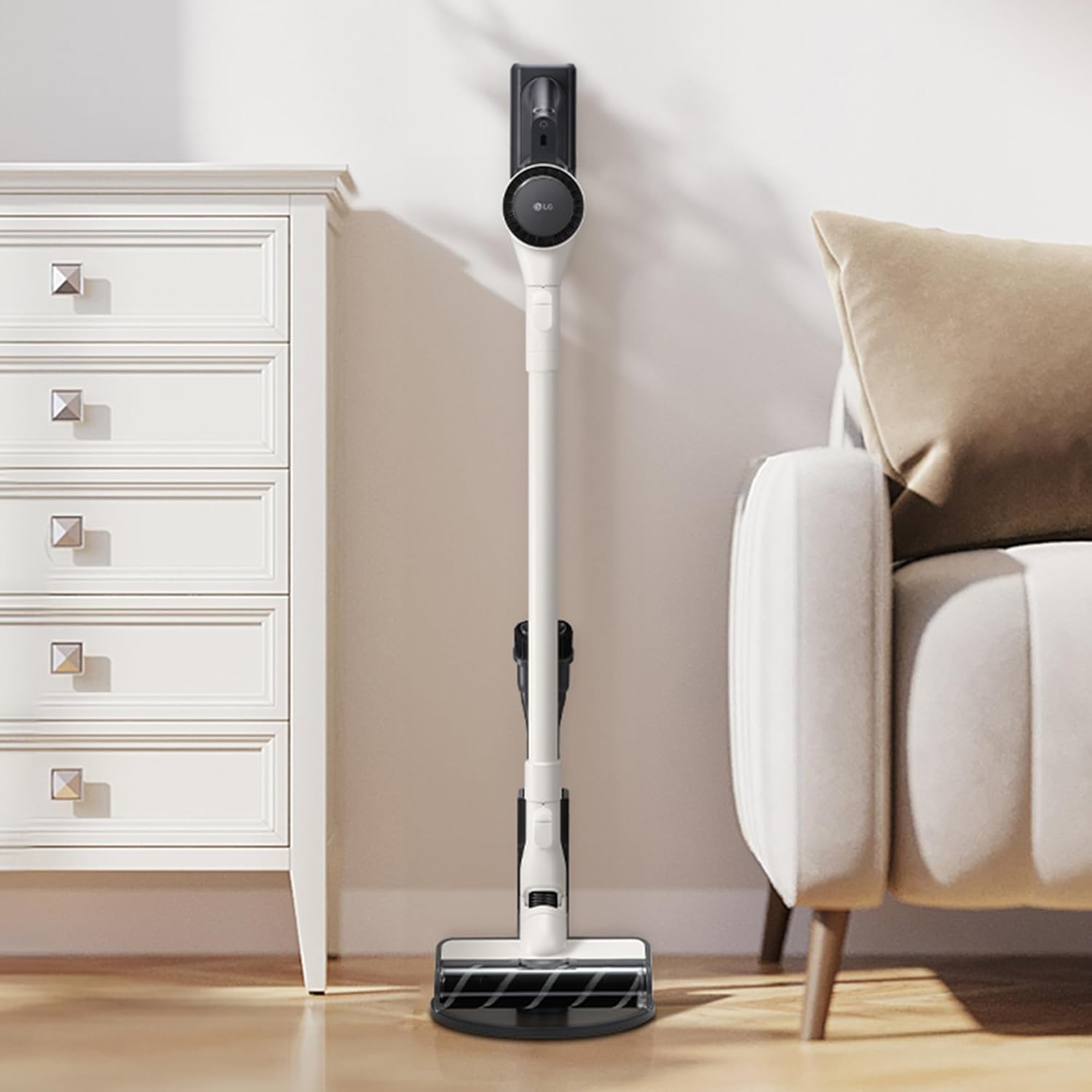 LG A9C-SLIM1C – Aspirador Escoba CordZero, Aspiradora con Sistema de Compresión de Polvo, Ciclónico, 150W Succión, Boquilla Varias Superficies, Base de Parking, 1.9 Kg, Blanco 12