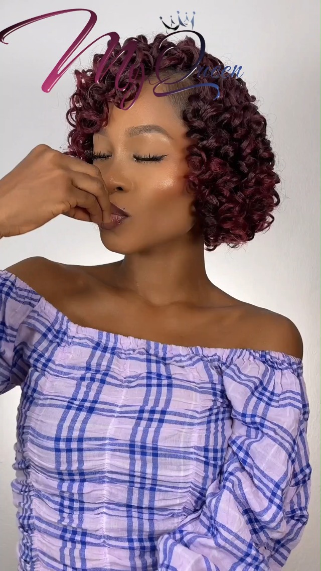 Amazon.com : MYQUEEN Ombre Grey Short Curly Crochet Braids for