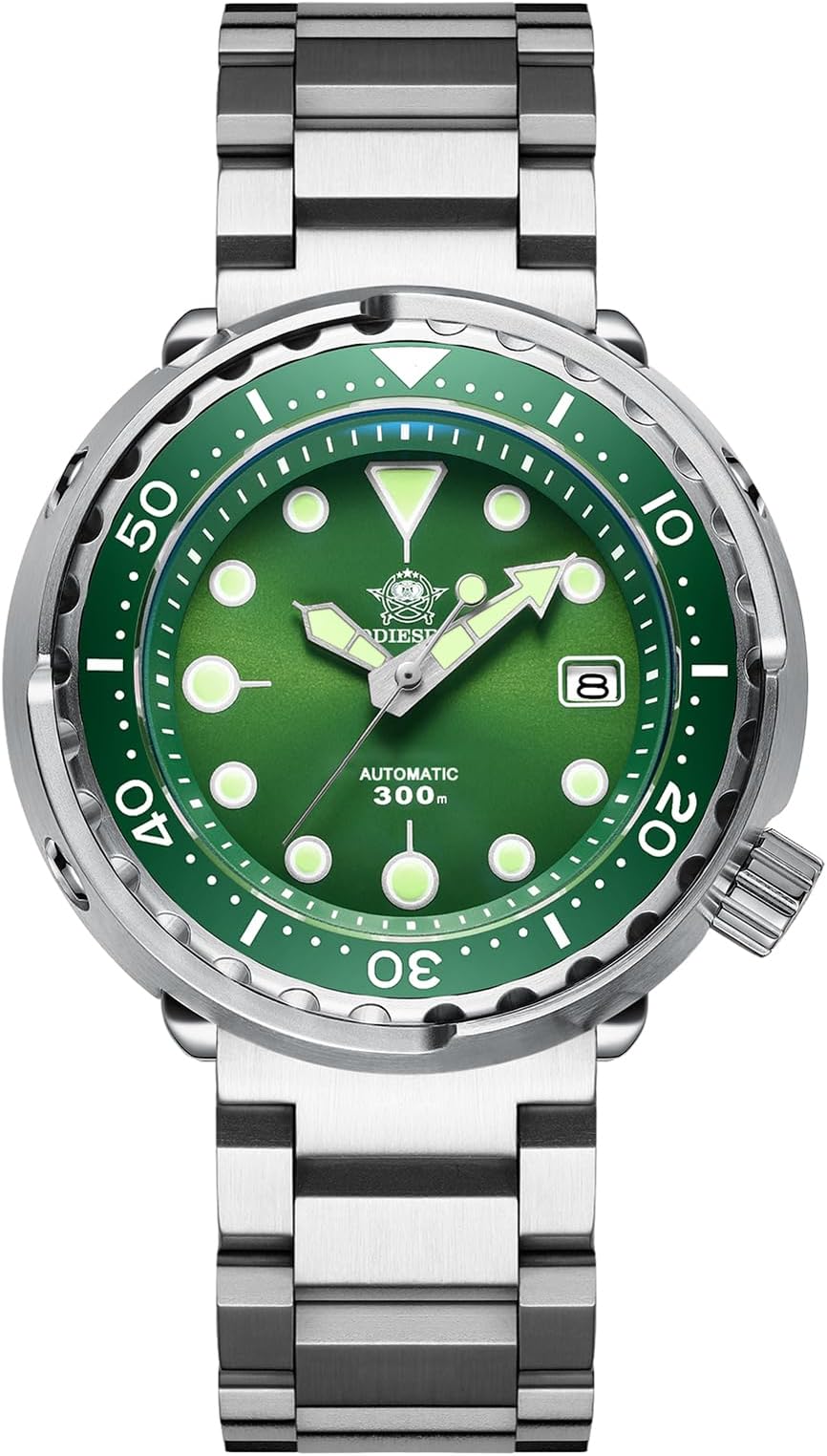 Diver Watches for Men 47.5 MM Automatic Wristwatch Nh35 Waterproof 300 M Luminescent Chromalight Dial My-H5