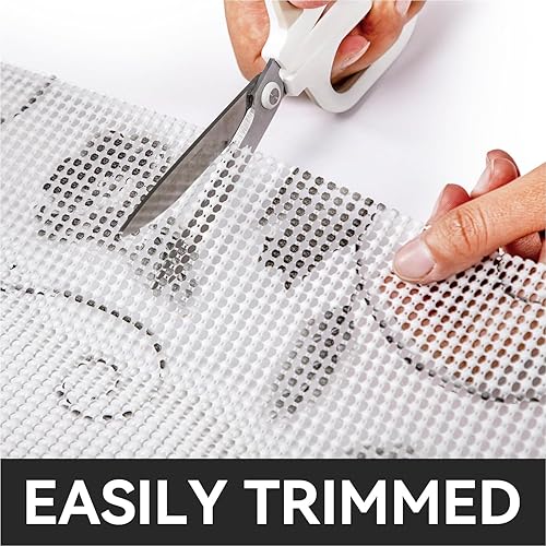 Miniatura 7 de Revestimiento para estantes, revestimientos de refrigerador no adhesivos para estantes, lavable de 12 x 240 pulgadas, forro de vinilo antideslizante