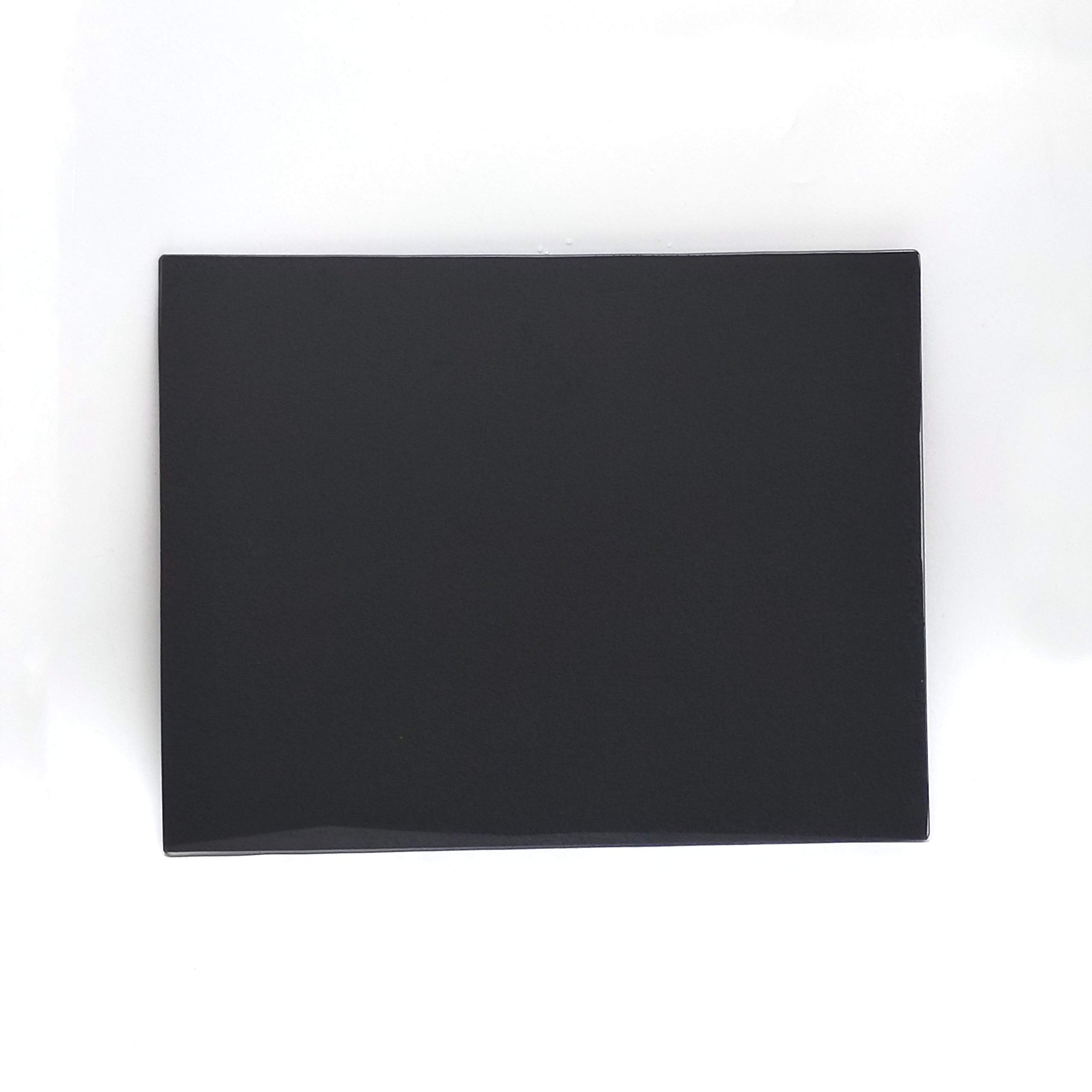 VASUHOME U HOME Glass Cutting Board 16 x 12 inch Set of 1, The Place Mat,Decorative Square Marble Cutting Board for Kitchen with Tempered Glass Silk Screen Black