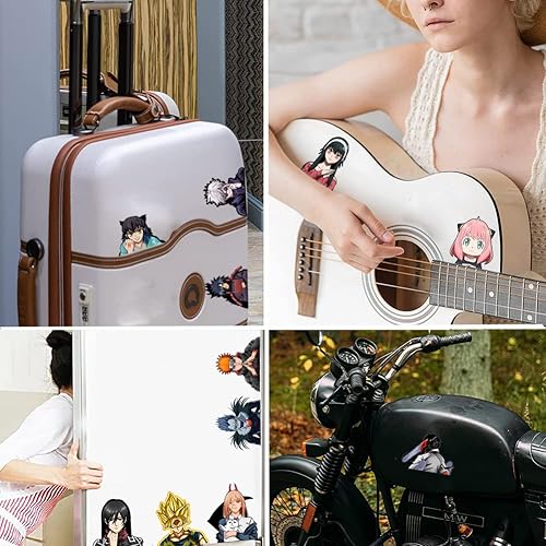 Miniatura 5 de Calcomanías de anime para parachoques de automóvil calcomanías de anime 3D calcomanías impermeables para automóvil computadora laptop patineta iPad