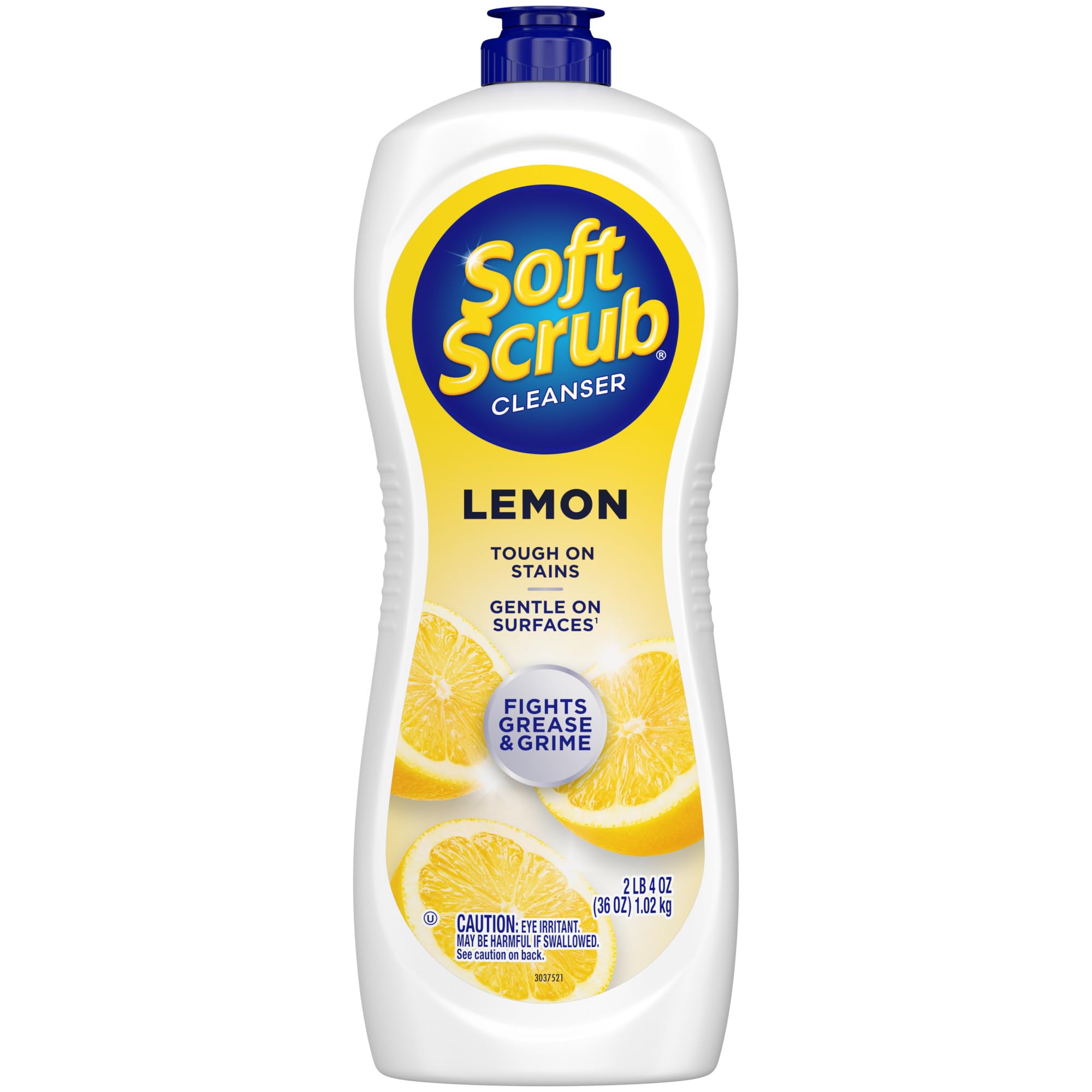 Soft Scrub Cleanser, Lemon Fragrance, 36 Oz, Multi Surface Cleaner, Kitchen