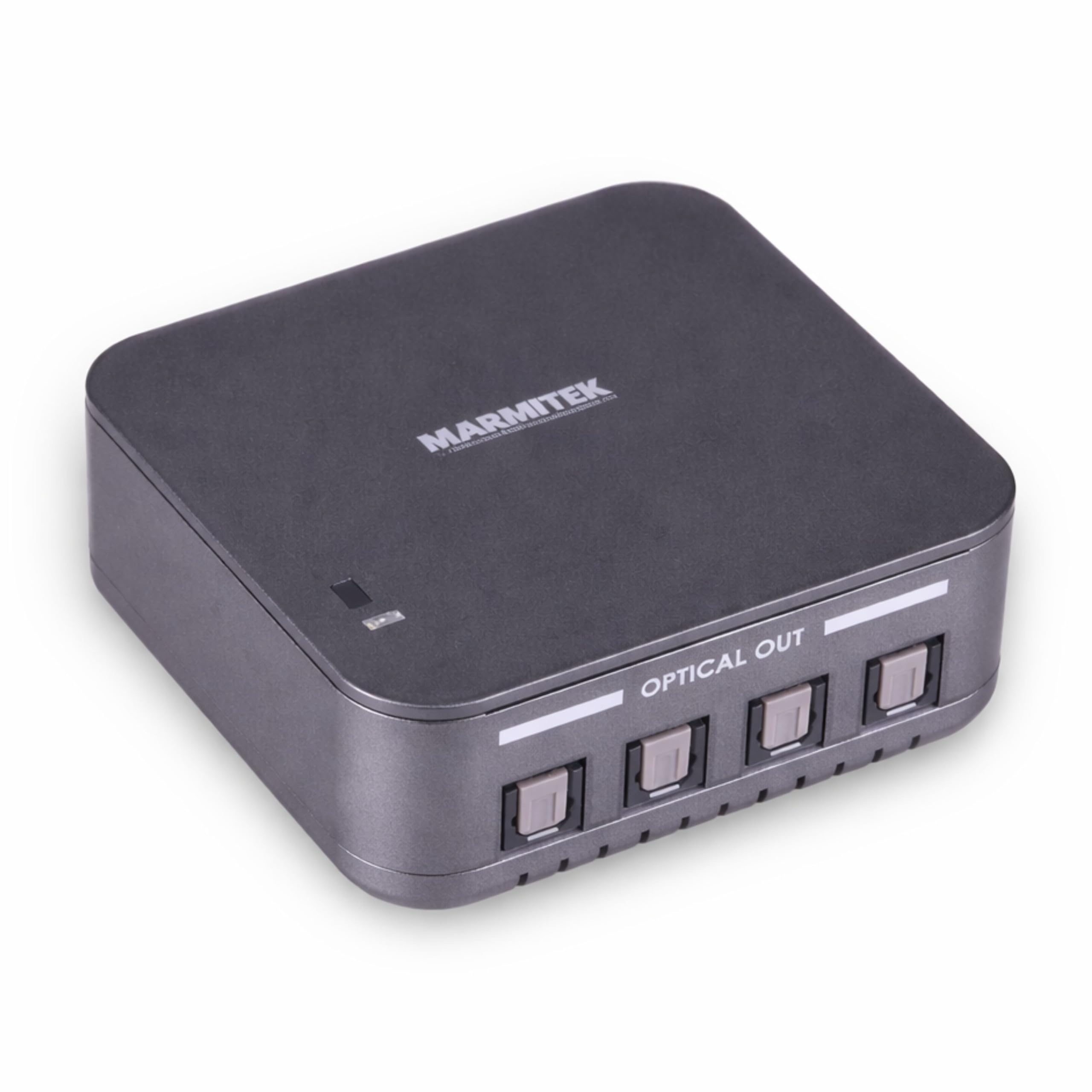 Marmitek Split TS14 - Splitter Toslink 1 ingresso 4 uscite - Audio ottico | Splitter audio ottico 1 ingresso 4 uscite per TV e amplificatore, audio digitale senza ritardo, S/PDIF Toslink 192 kHz