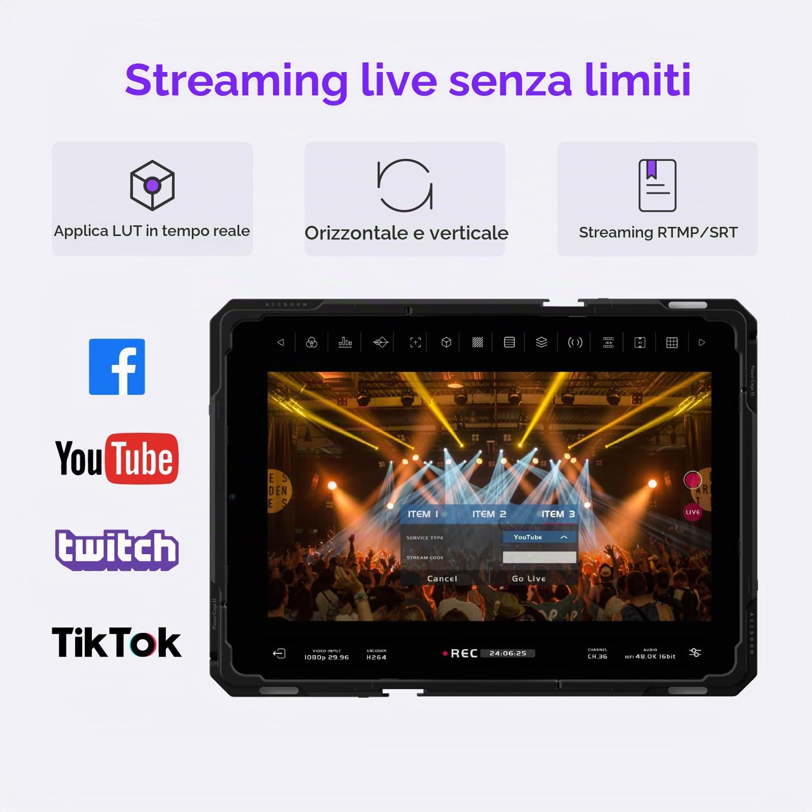 Accsoon SeeMo Pro Adattatore di acquisizione video SDI e HDMI a USB C supporto video 1080P 60FPS e monitoraggio/streaming/registrazione in tempo reale,